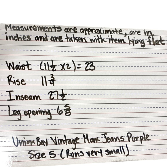 Vintage Union Bay Juniors Mom Jeans Tag Size 5 (23x27.5) Purple 90's Y2K - Picture 9 of 9